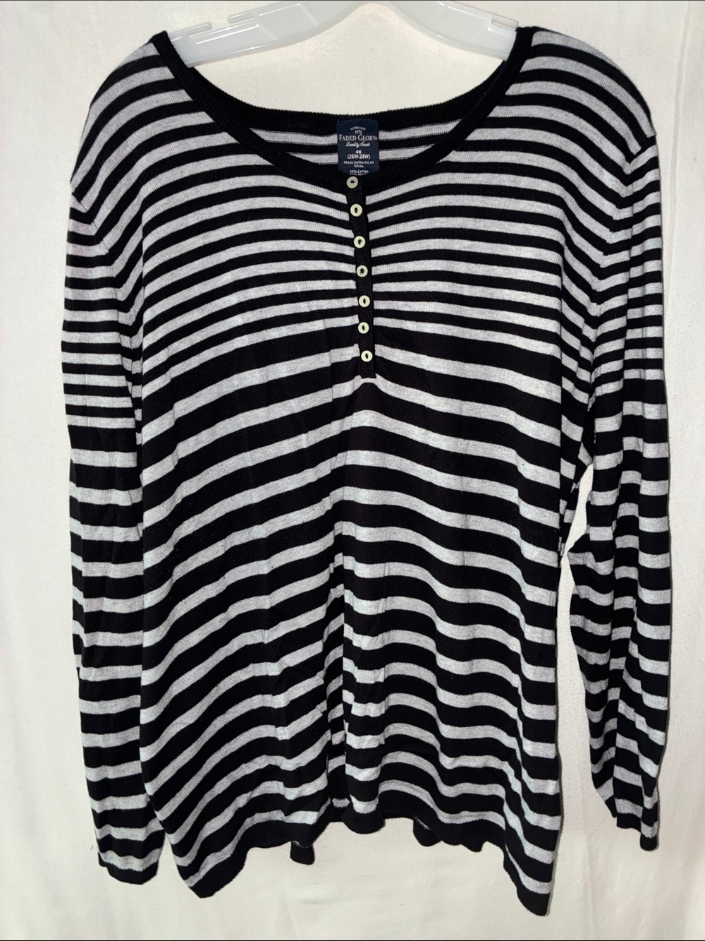 Black & Gray Striped Long-Sleeve sweater